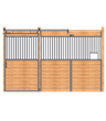 10 Foot Standard Stall Front with Grill Top Door and Feed Opening